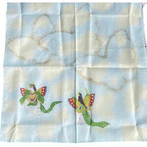 Scarf Fairy Girl Butterfly Wings 17 x 17 in. Blue